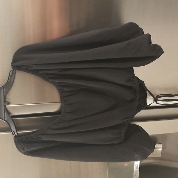 💕ASTR THE LABEL💕 Tie Waist Balloon Sleeve Top ~ Black Large L NWT - Picture 7 of 10